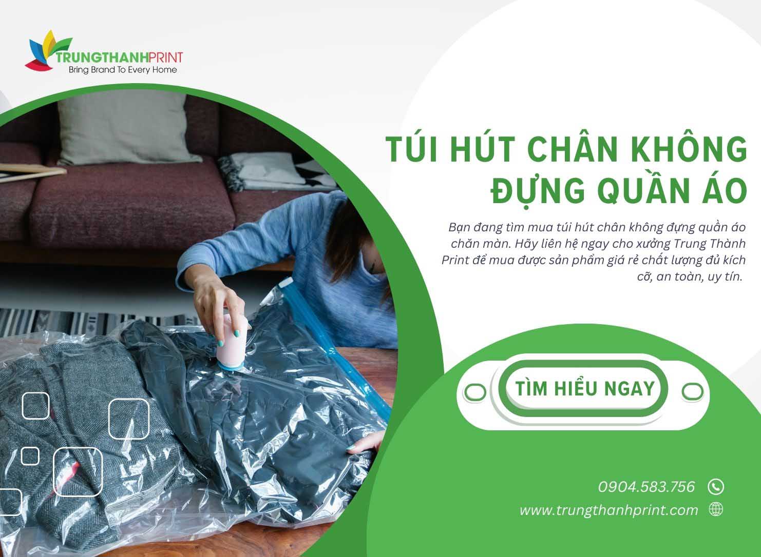 Túi Hút Chân Không Đựng Quần Áo, Chăn Màn