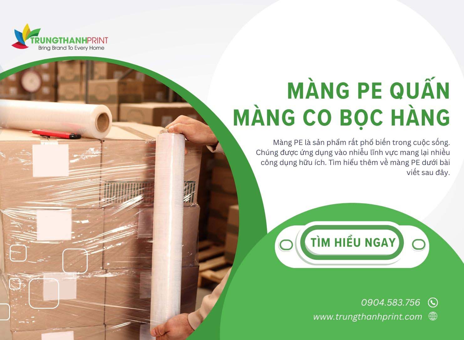 Màng PE Quấn Pallet, Màng Co Bọc Hàng Giá Rẻ, Uy Tín
