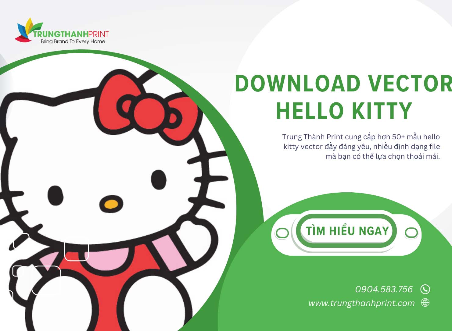 Download Mẫu Vector Hello Kitty Đáng Yêu Nhất