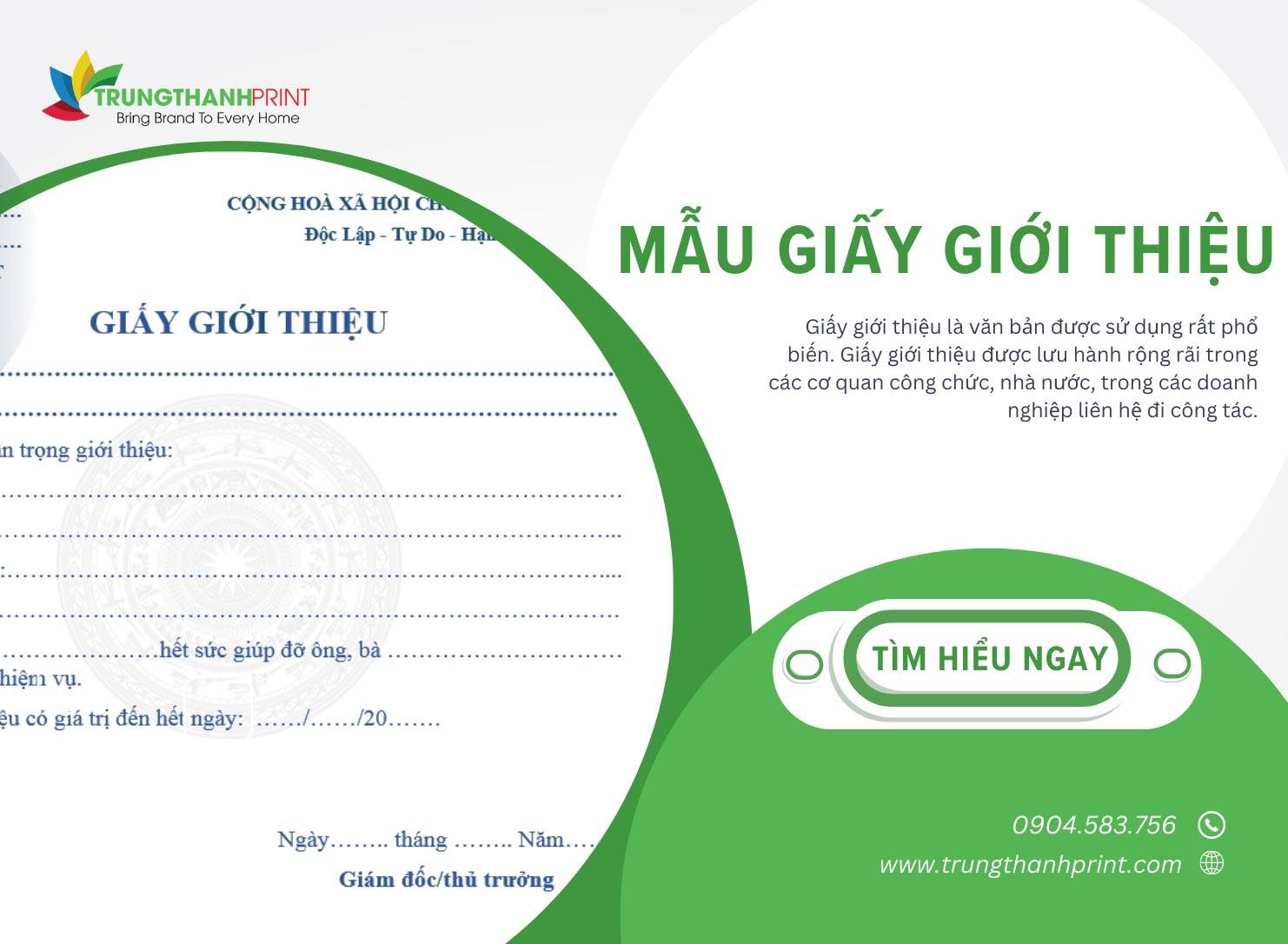 Mẫu Giấy Giới Thiệu