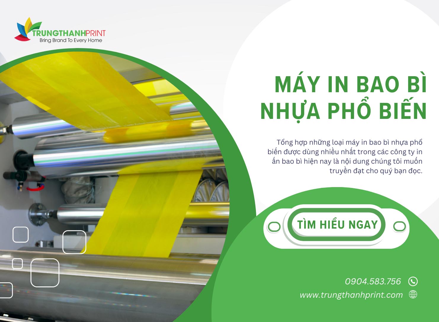 Máy in bao bì nhựa phổ biến hiện nay