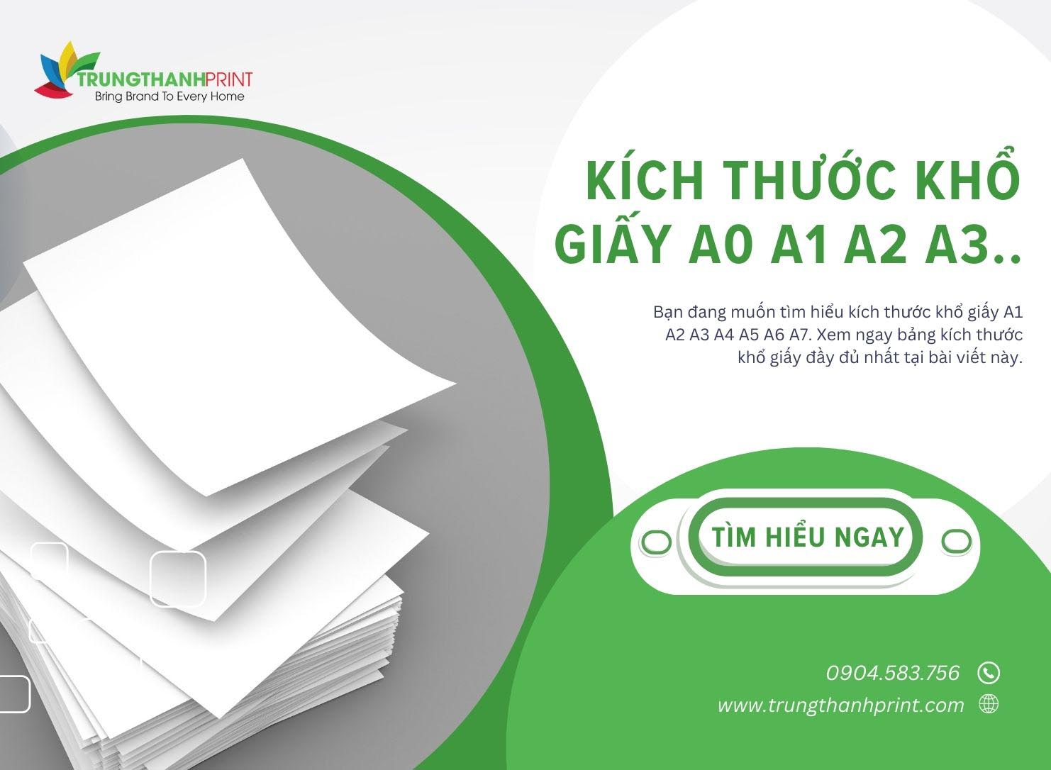 Kích Thước Khổ Giấy A0 A1 A2 A3 A4 A5 A6 A7