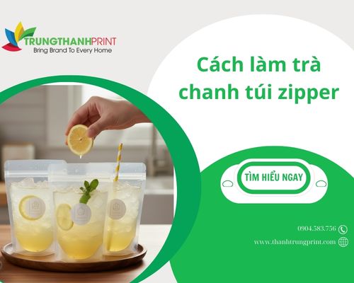 Cách pha trà chanh bằng túi zipper